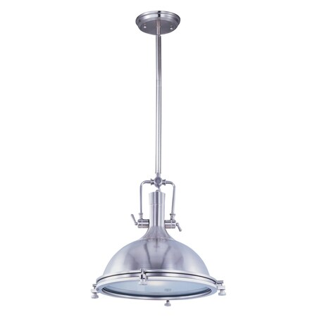Maxim One Light Satin Nickel Frosted Glass Mono Point 25109FTSN